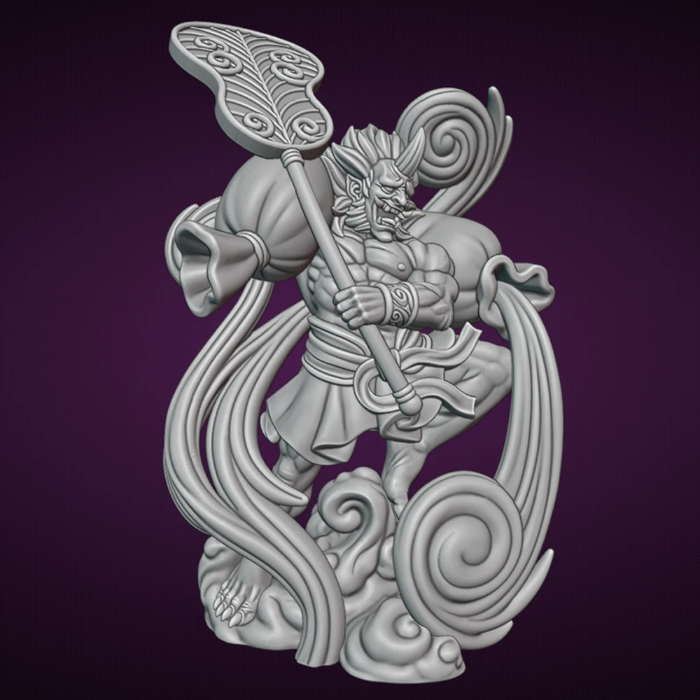 

1:24 Japan Fujin 3d Printed Model Resin Unpainted Figure Model Kit Miniature Garage Gk Kits Unassembled Diy Toys