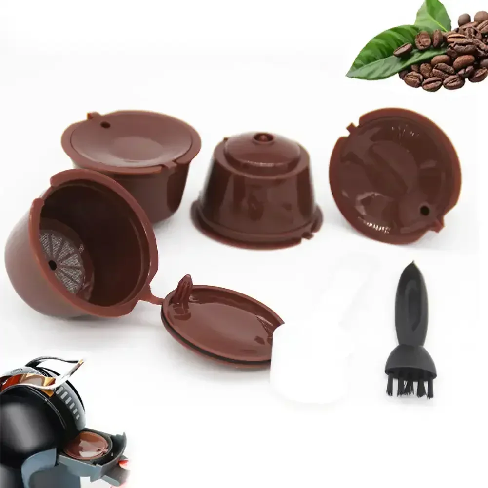Kits de cápsulas de café reutilizables para máquina Nescafe Dolce Gusto, cápsulas rellenables, compatibles con cápsulas, vasos de filtro, suministros dispensadores