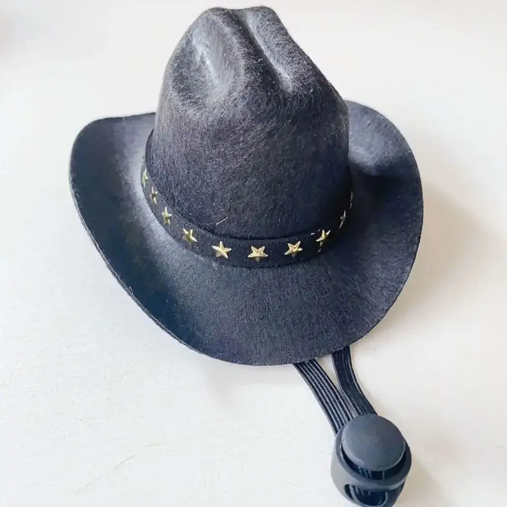 British Pet Dog Hat Star Cowboy Hat Pet Supplies Adjustable Dog Costume Top Hat Headwear Pet Hat Dogs Caps Pet Sun Hats for Cats