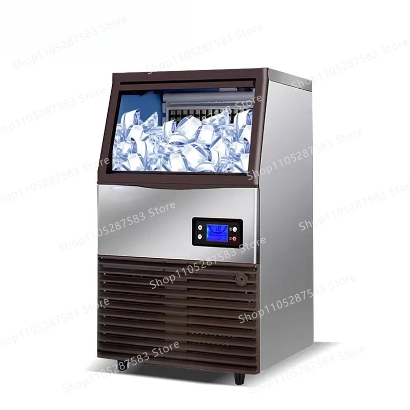 Commercial ice maker for bubble tea shops, 300 lbs capacity 180kg - large bar countertop automatic ice cube maker, split system
