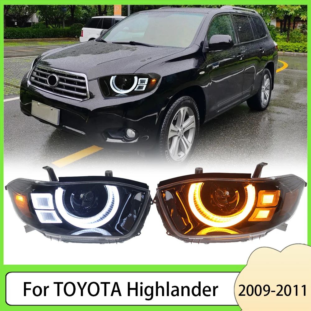 

Upgrade To The LED Headlamp Headlight Front Lamp for TOYOTA Highlander Head Lamp Head Light 2009-2011 with Dynamic Plug and Play