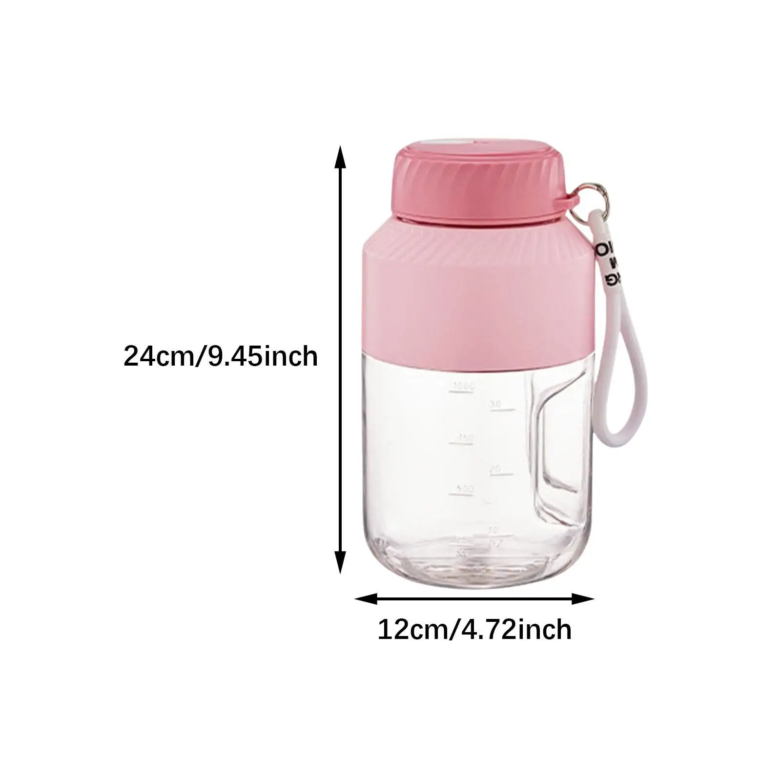 야외 및 사무실 사용을 위한 뚜껑과 스트랩이 있는 USB 전기 주서기 컵