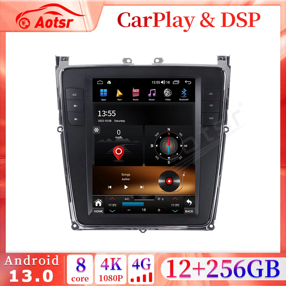 

12+256GB Android 13 Car Radio Player For Bentley Continental 2012+ GPS Navigation Head Unit Multimedia Stereo Audio DSP carplay