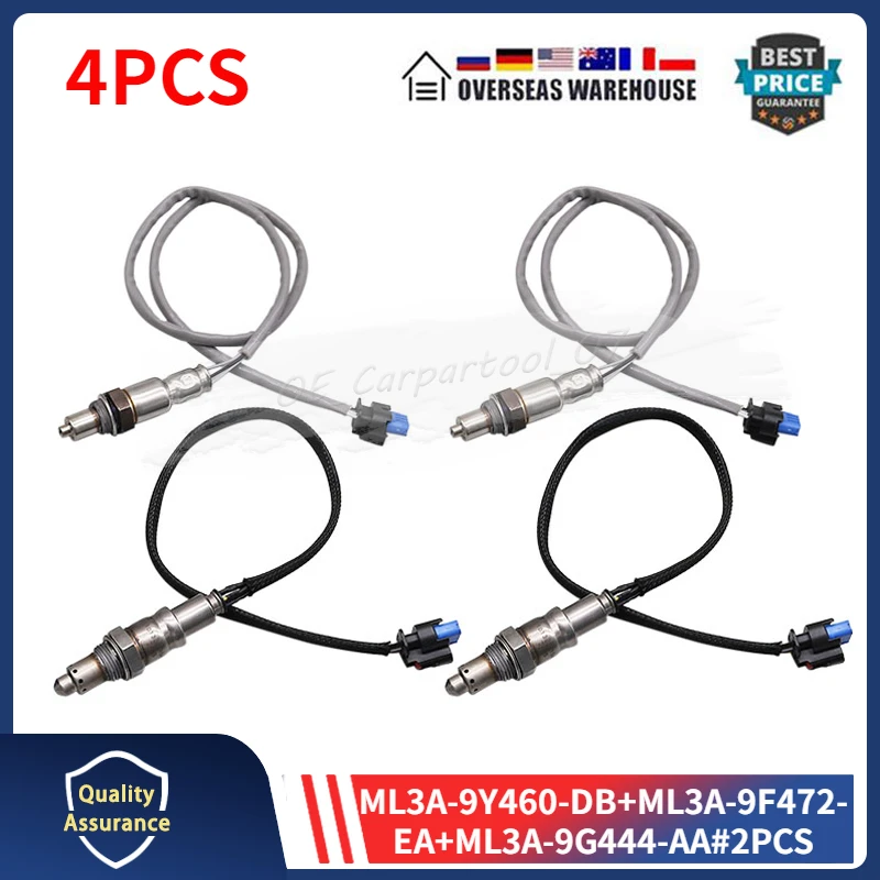 

ML3A-9Y460-DB ML3A-9F472-EA ML3A-9G444-AA Oxygen O2 Sensor 4PCS For 2021 2022 2023 FORD F-150 3.3L 5.0L ML3Z9F472D ML3Z9G444A