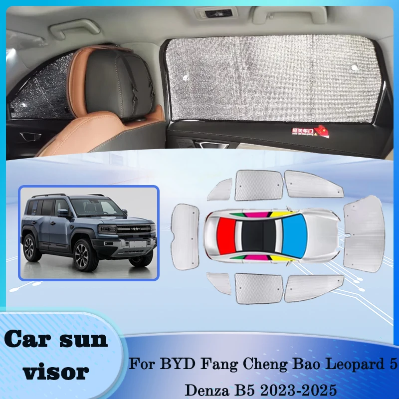 Для BYD Fang Cheng Bao Leopard 5 Denza B5 2023 2024 2025 солнцезащитный козырек для лобового стекла, защита от ультрафиолета, автомобильные аксессуары