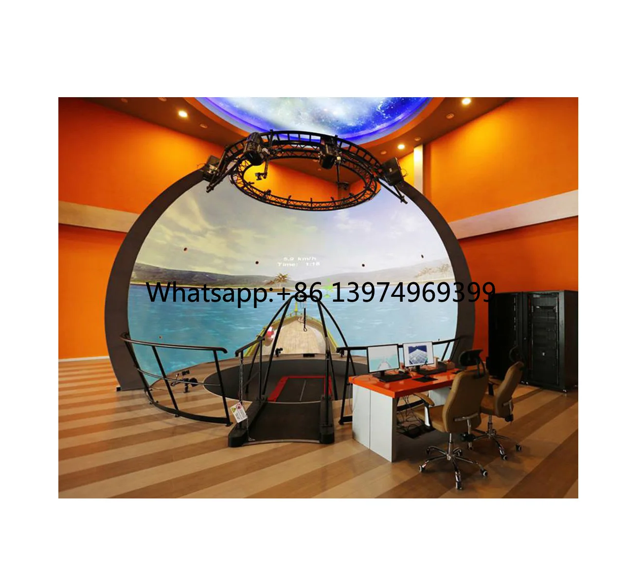 SMAX SMD05 3m Diameter 50M View Area 360 Degree Immersive Dome Projection Screen Theater with 1:1 Format and 20sqm Coverage
