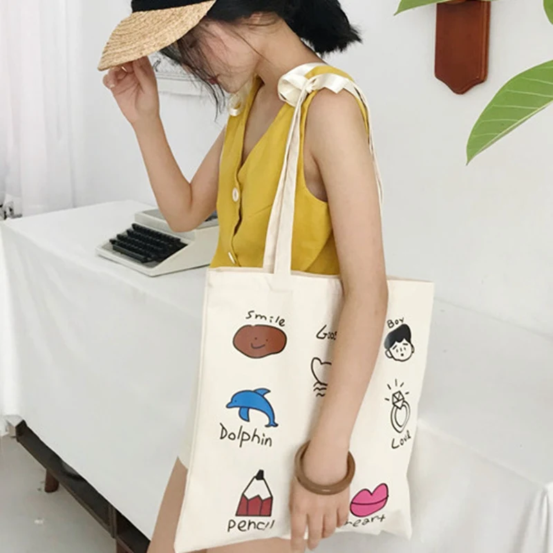 

Canvas Tote Bag Reusable Bag for Women, Reusable Bag, Shoulder Bag, School bag Aesthetic for Shopping, Beach, College