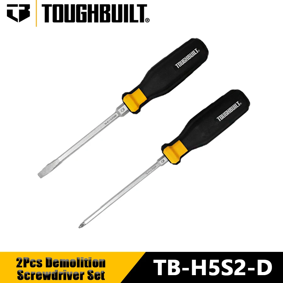 

TOUGHBUILT TB-H5S2-D 2Pcs Demolition Screwdriver Set perforated screwdriver set Hand Tools