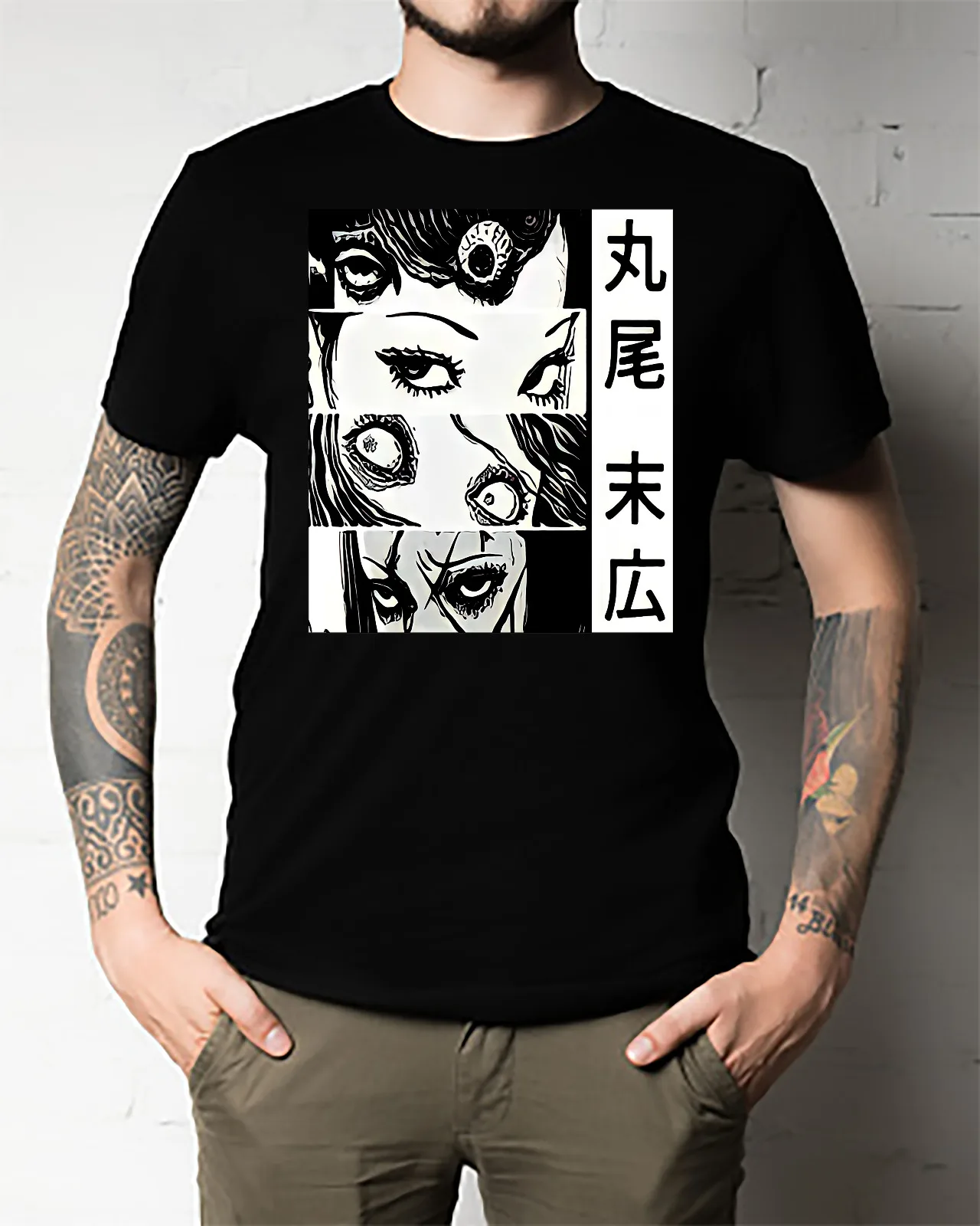 Tomie Junji Ito Horror Manga T Shirt basic black Horror graphic T-Shirt Unisex