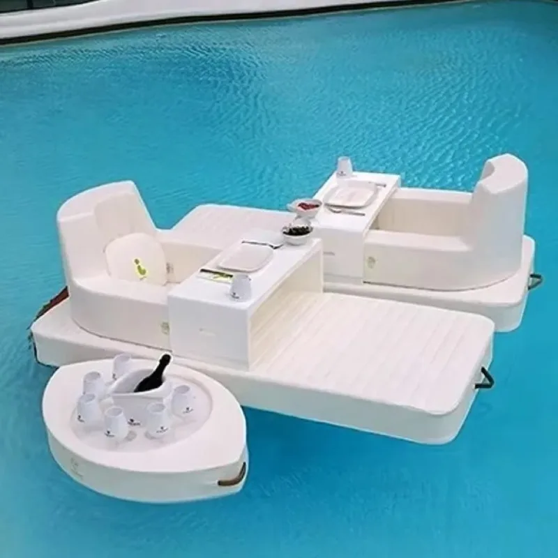 Leather serving tray foam stick floating hot sale waterproof floating table sunbed pool lounge chair floating tray