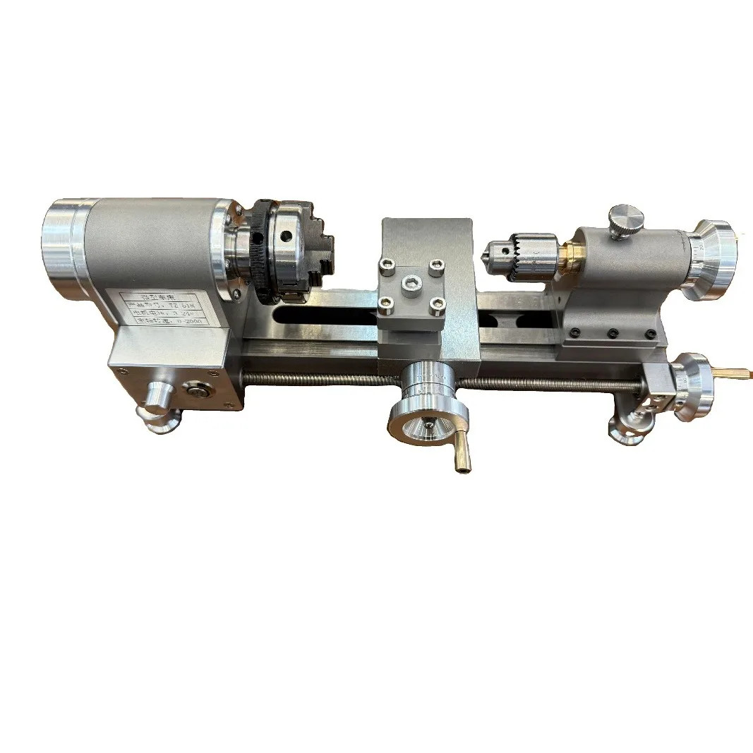 Mini Lathe Micro Milling Machine Precision Desktop Lathe for Watchmaking Model Engineering Small Metal Working Benchtop Tool