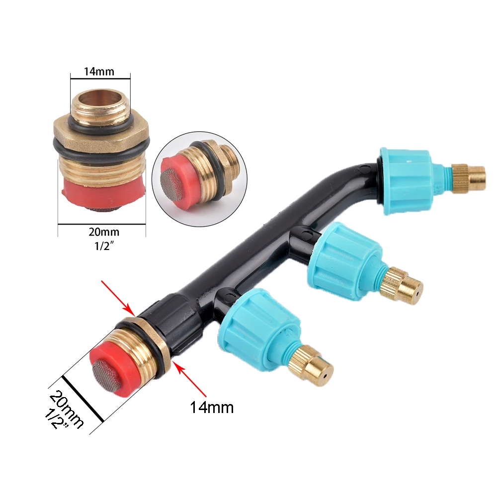 Garden 1/2/3 Hole Pesticide Sprayer Nozzle 1/2 1/4 Inch Thread Agricultural Orchard Water Mist Spraying 1pc