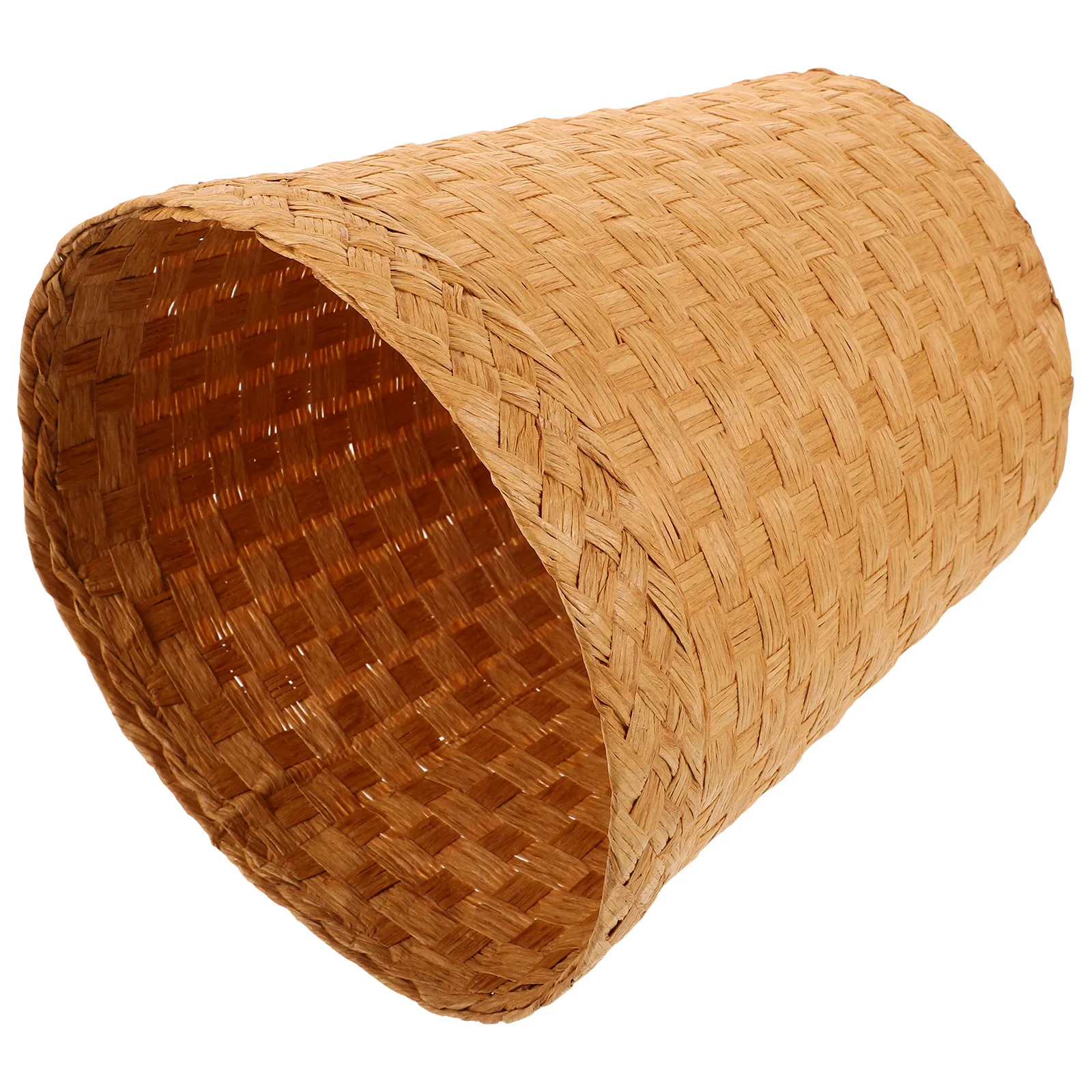 

Creative Rattan Trash Can Bamboo Woven Waste Basket Eco-Friendly Household Storage Bin Bedroom Bathroom Office Home Litter Bin