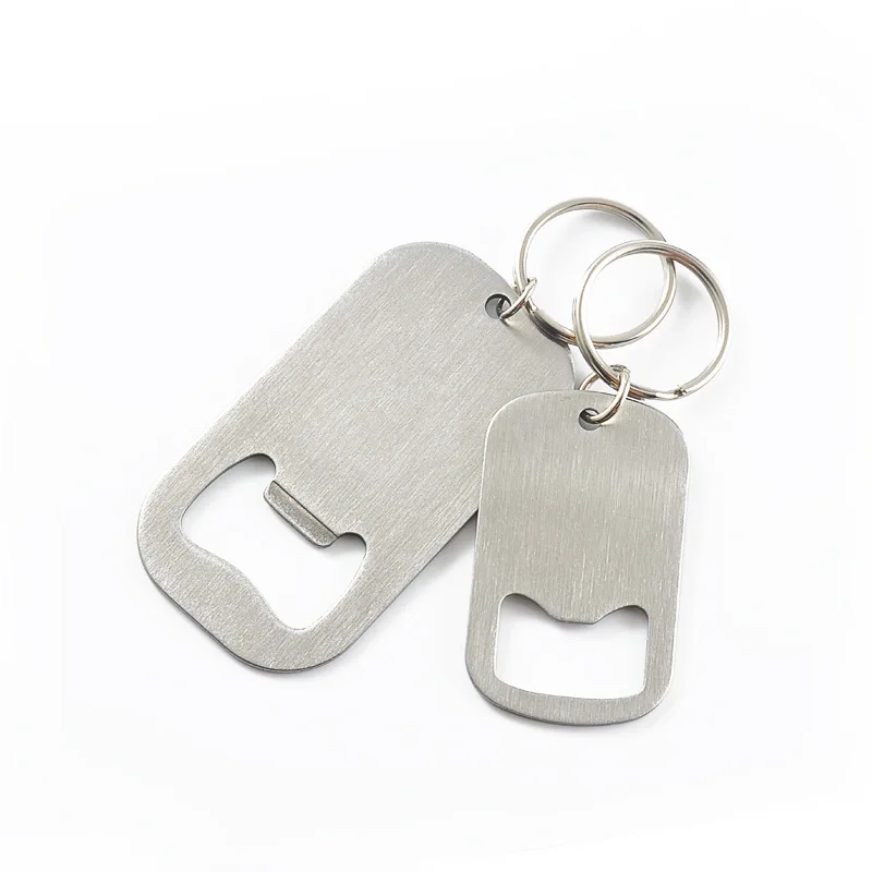 Stainless Steel Bottle Opener Keychain Beer Opener Soda Drink Starter Creative Minimalist Bottle Opener Portable Bottle Opener