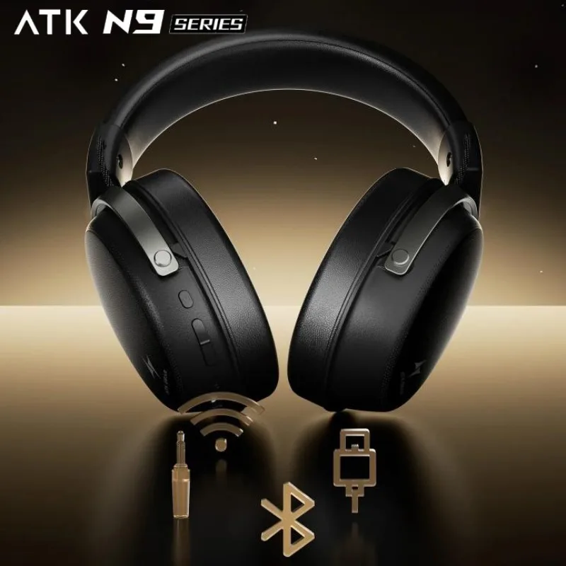 

Беспроводные наушники ATK N9 Ultra HiFi с 3D объемным звуком, четырехрежимное пространство, аудио 53 мм, динамический драйвер, музыкальная игровая гарнитура, аксессуар для ПК