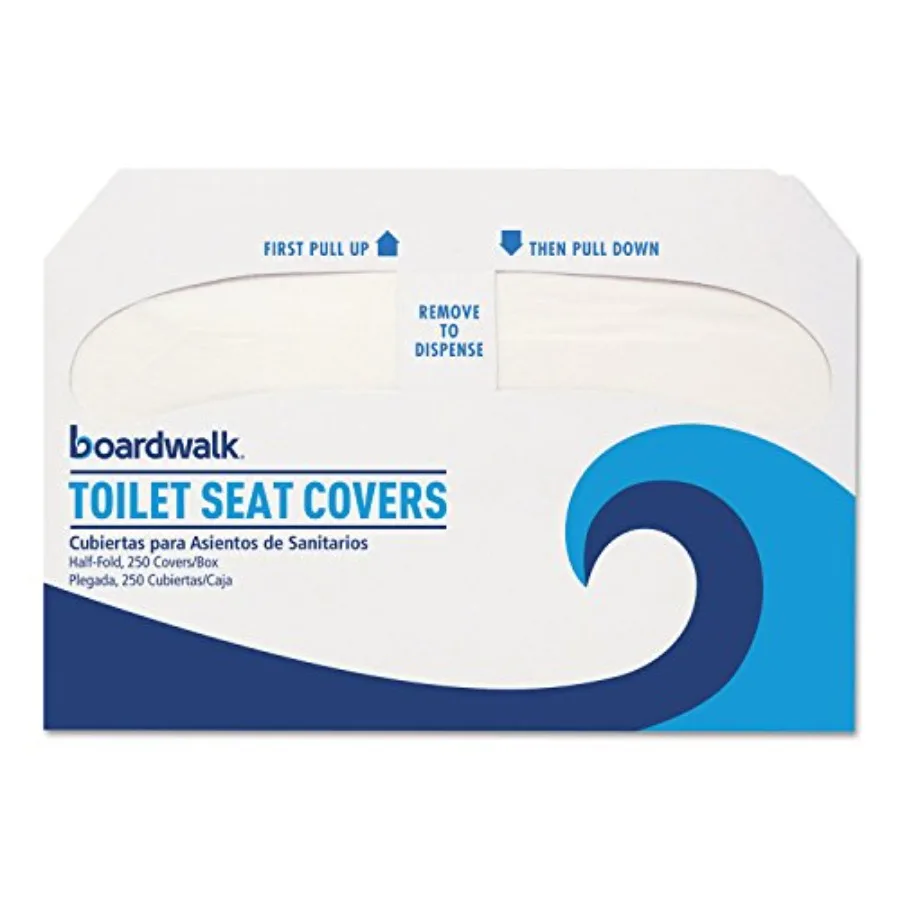 

BWKK1000 Premium Half-Fold Toilet Seat Covers, 250 Covers per Sleeve Case of 4 Sleeves