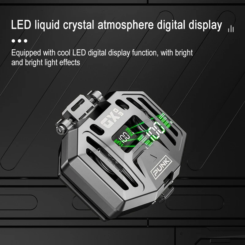 DX03 Auricolare Bluetooth Grigio Regalo creativo Auricolare Bluetooth per giochi musicali a lunga durata