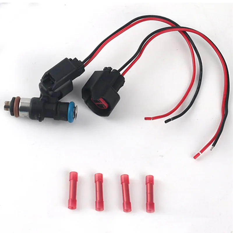 1PCS Fuel Injectors Nozzle + 2PCS Pigtail Kit Connector For Polaris Ranger Sportsman RZR ACE570 ACE900 2521068 0 280 158 258