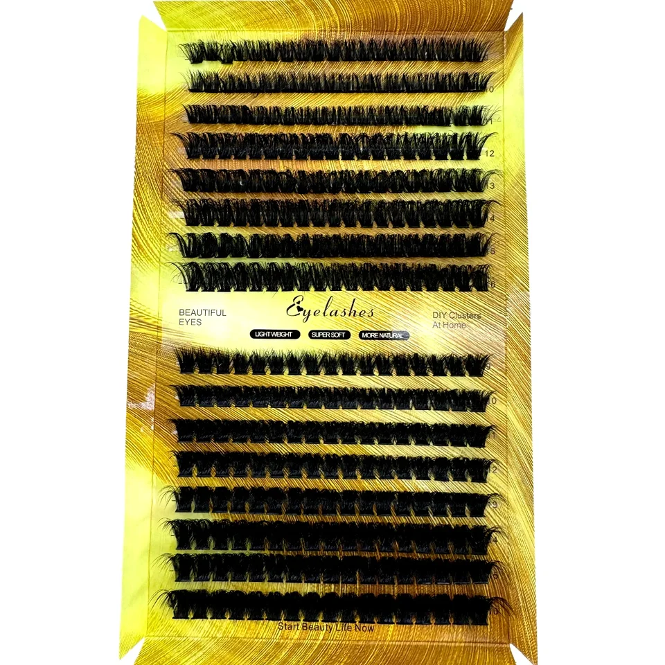 AMSDCN 15/16 Filas de Pestañas en Racimos Esponjosas, 30-100D, Gruesas, Curva D, Pestañas Individuales DIY, Extensiones de Pestañas Naturales 4