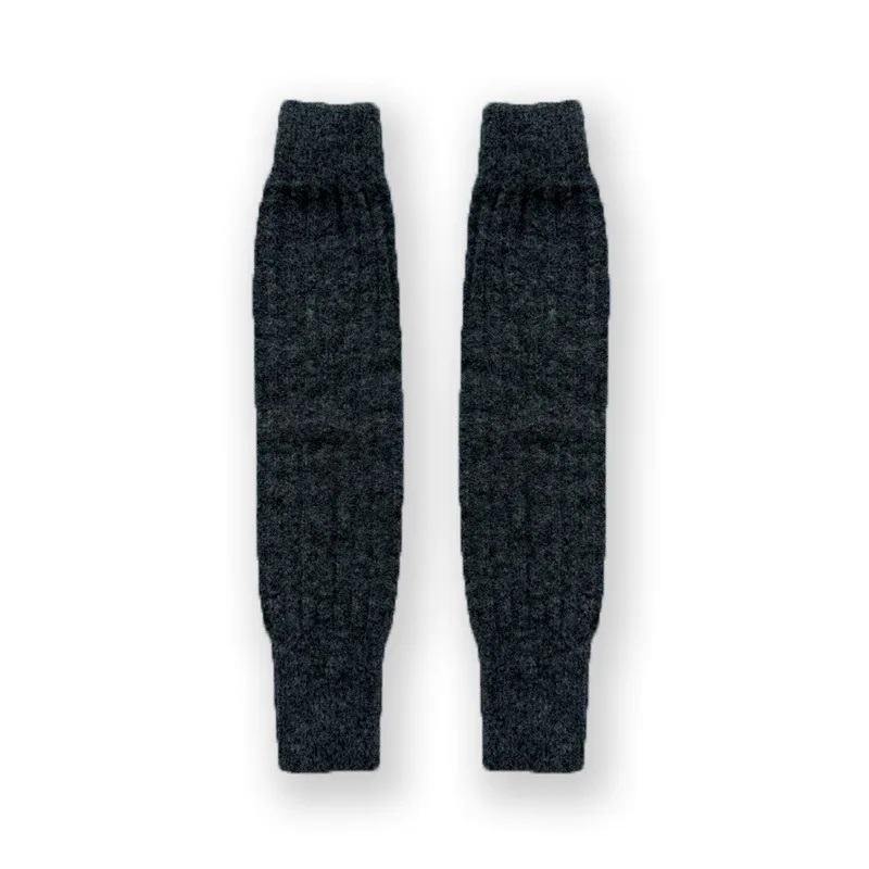 Scaldamuscoli con staffa lavorata a maglia in misto lana per donna Calzini invernali caldi sfocati stile coreano Y2K