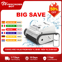 EVERCROSS BOT U8 Robotic Pool Cleaner with APP Control, 120 Min Battery Life, 200m² Cleaning Area, Intelligent Navigation, Self-Parking Function