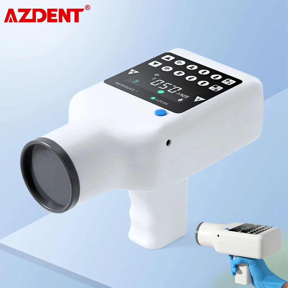 AZDENT Portable Dental X-ray Machine High Frequency Dentistry Lab Equipment Tools Compatible with Digital Sensor X-ray Film