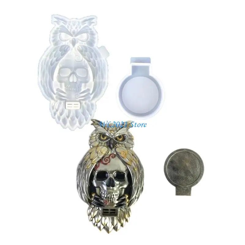 قوالب حامل شموع على شكل بومة وجمجمة متعددة الوظائف G5GC، قوالب شمعدان للاستخدام بنفسك #5