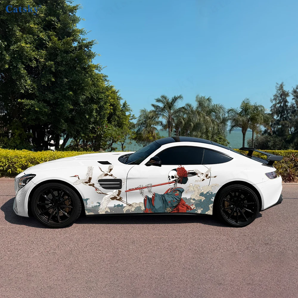 

Ancient Beauty Flute Car Vinyl Wraps Decal Self-adhesive PVC Sticker Suitable for Trucks SUV Decoration Auto Accessories Gift
