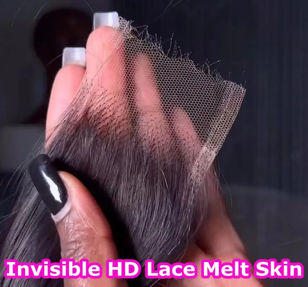 

Невидимое HD кружево 7x6 6x4, кружевная застежка, человеческие волосы для женщин, расплавленные кожи, предварительно выщипанные, 13x4, прямые HD кружевные фронтальные застежки, только