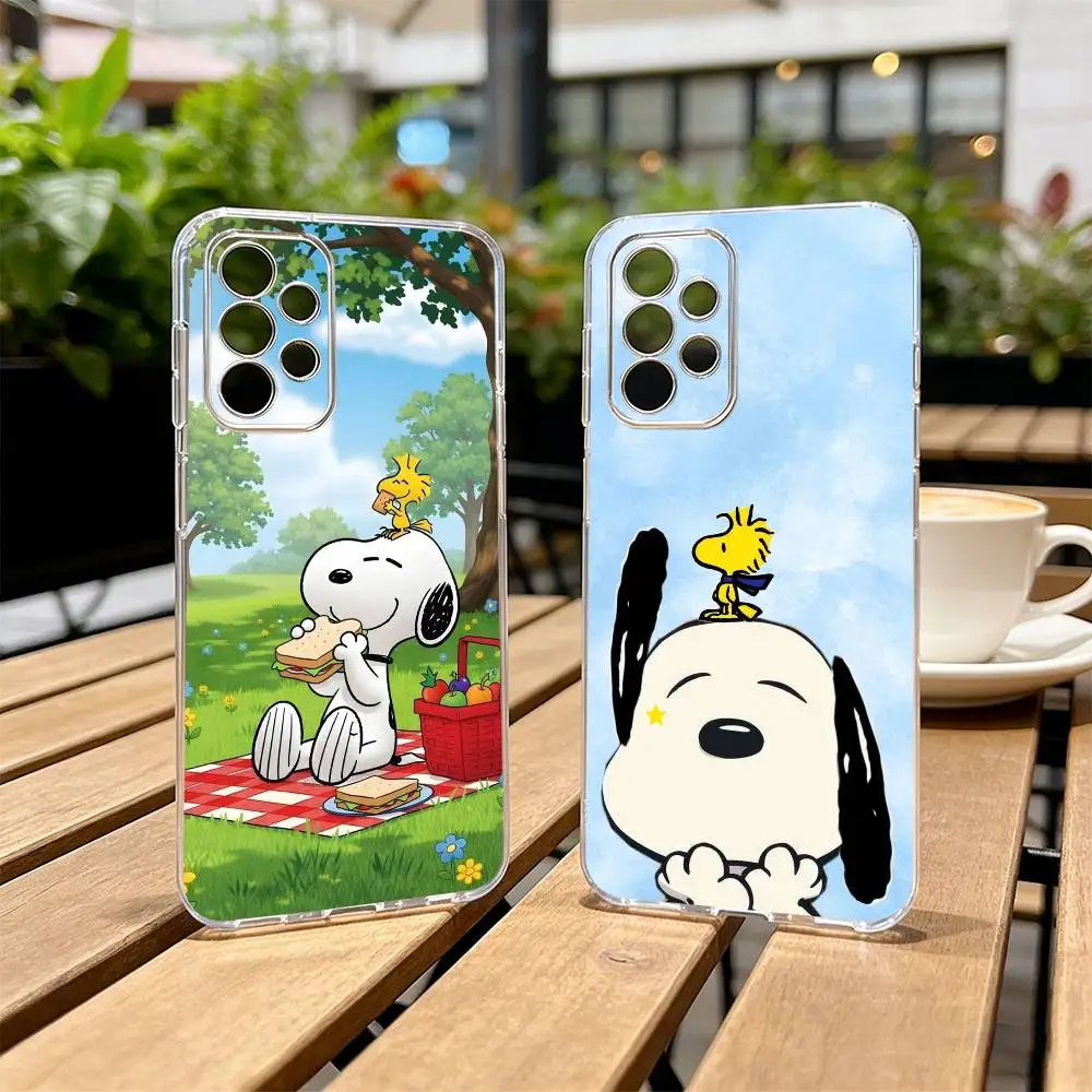 O-l S-noopy-Y  Phone Case For Samsung S25,S24,S21,S22,S23,S30,Ultra,S20,Plus,Fe Transparent Cover