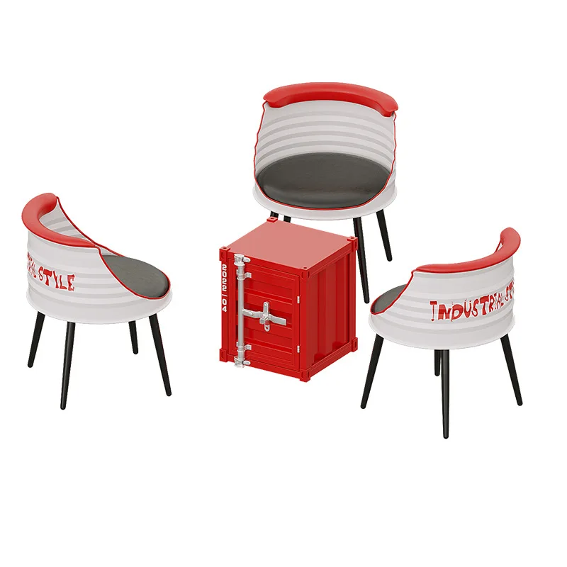 LMM creative dessert shop outdoor sofa booth cafe industrial wind storage