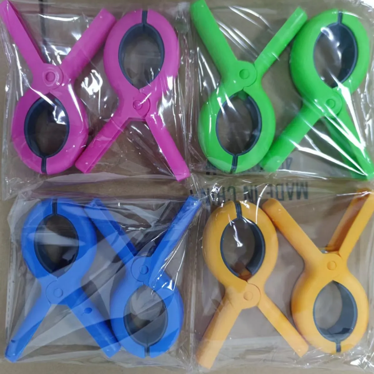【8 Pcs Windproof Clothespins】Large No-Mark Drying Clamps for Blankets, Beach Towels, Garments - Heavy Duty, Non-Slip, Outdoor
