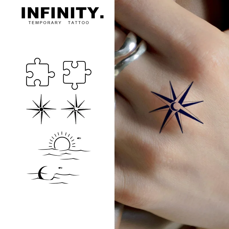 Small size temporary tattoo sticker combination, waterproof magic tattoo, lasts to 8-15 days fake tattoo, semi permanent tattoo