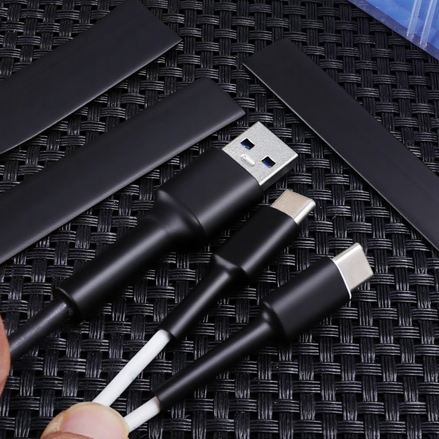 650pcs Insulation Heat Shrink Tubing Kit Wire Cable Sleeves Wrapping Protecter Black Electrical Connection Heat Shrink Tube