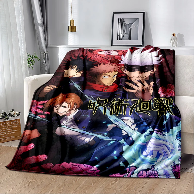 3D Jujutsu Kaisen Anime Cartoon Itadori Yuji Soft Flannel Blanket,Throw Blanket Comfortable Blanket for Picnic Beds Sofa Home