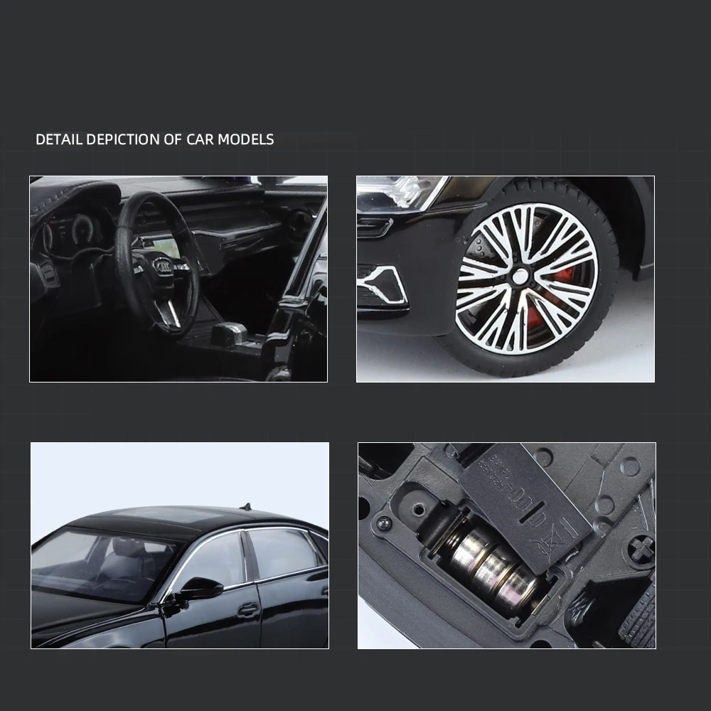 1:24 AUDI A6 Alloy Car Diecasts & Toy Vehicles Car Model Sound and light Pull back Car Toys For Kids Gifts