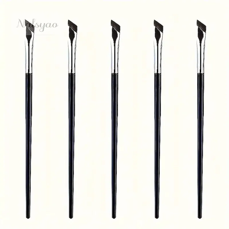 2/5Pc Karsyngirl Upgrade Blade Eyeliner Brush Ultra Thin Fine Angle Flat Eyebrow Brush Precise Detail Makeup Tool