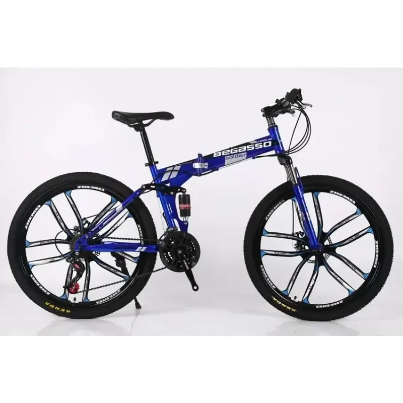 2024 New Wholesale Promotional 20inch Double Disc Brakes Adult Folding Mountain Bicycle