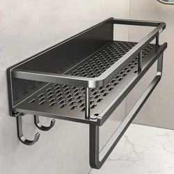 50CM/60CM Wall Installation Aluminum Bathroom Shelf Shelves Shampoo Rack Storage Holder Kitchen Organizer Wall Rack
