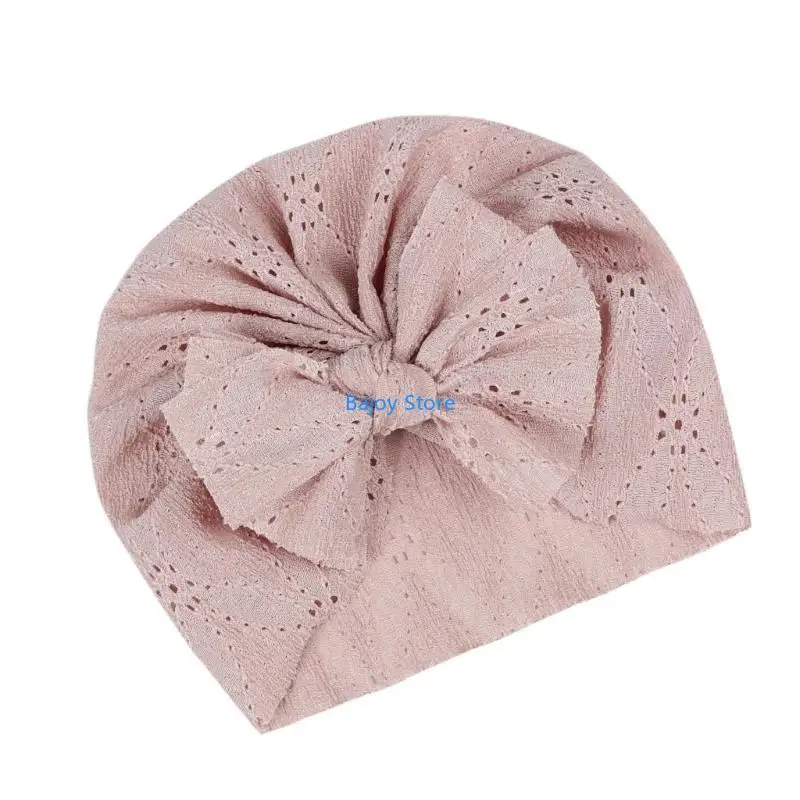 

63HE Newborns Baby Turban Hat Elastic Headwrap Fashionable Hospital Caps Indian Hat