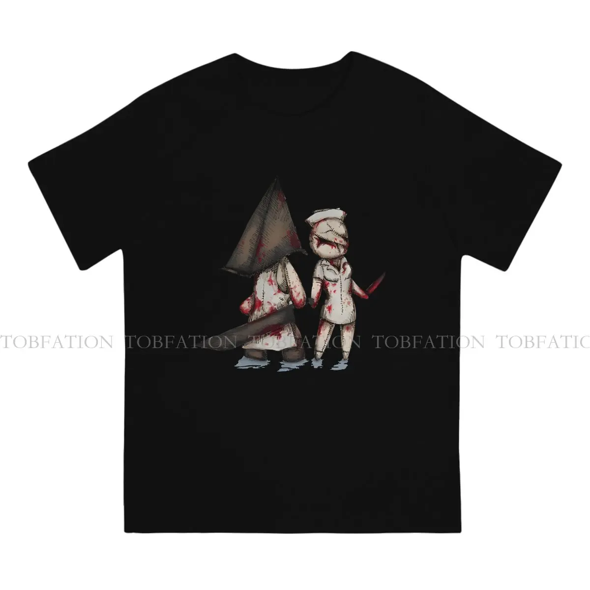 Silent Hill Movie Plushie Hill T Shirt Goth Men's Tees Summer Cotton Clothing Harajuku Crewneck TShirt