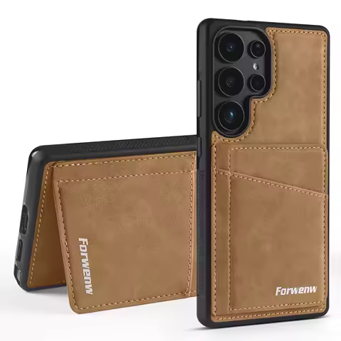 Leather Cards Solt Wallet Case for Samsung Galaxy S25 Edge S24 Ultra S23 FE S22 S21 Plus A16 A36 A56 A15 A35 A55 Magnetic Cover