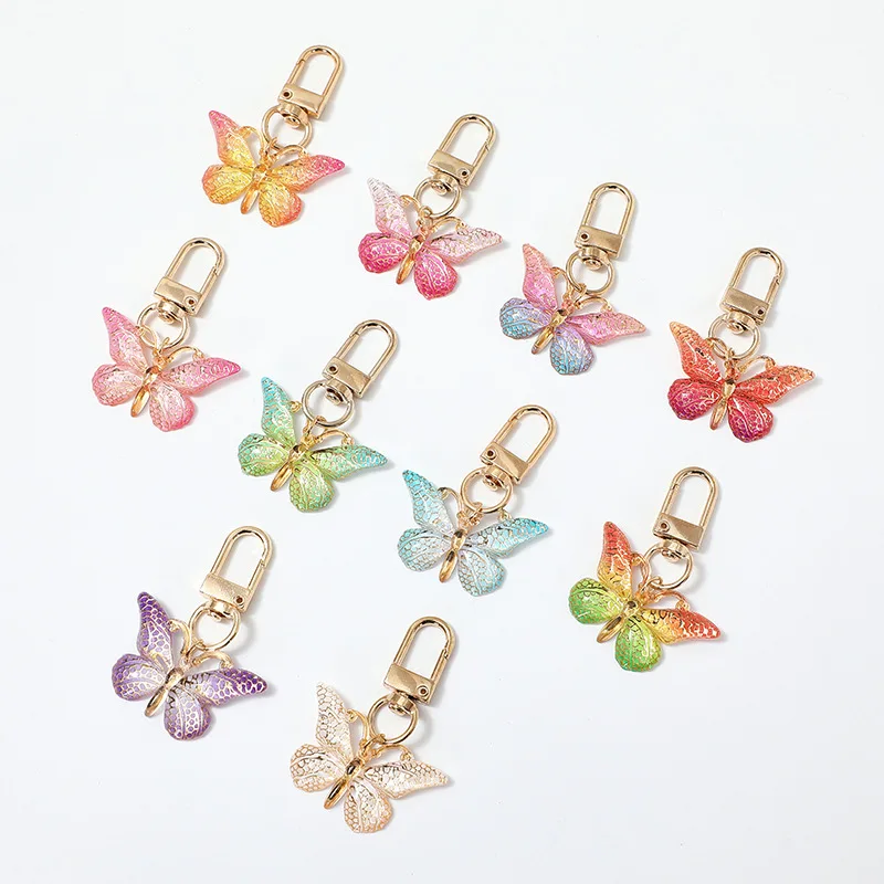 12 peças, chaveiro de borboleta presente, chaveiro roxo/rosa/azul, festa de revelação de gênero, aniversário, casamento, festa, presente perfeito para col