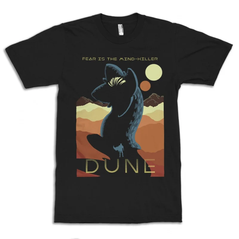 

Sandworm 0408 DUNE Sic fi fan Gift t shirt 100% cotton printed Short-sleeve Graphic clothes All size Tops S-6XL