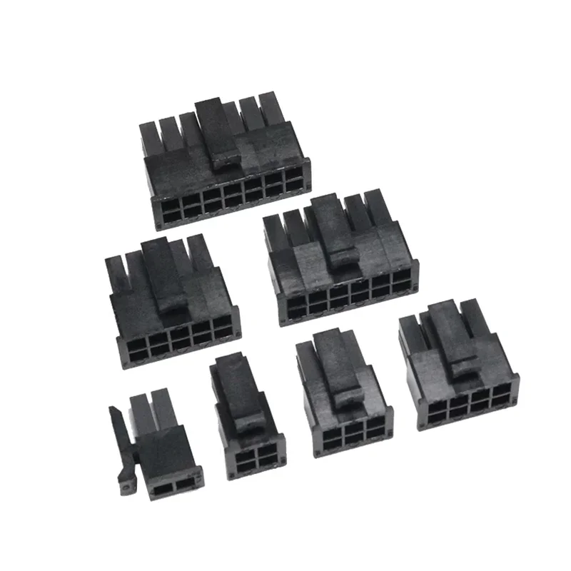 10sets Micro-Fit 3.0 2P 4P 6P Connector 3.0mm Pitch Male Housing 8P 10P 12 16P 18P 20P 24Pin Mini 5557/43025 Male Shell+Terminal