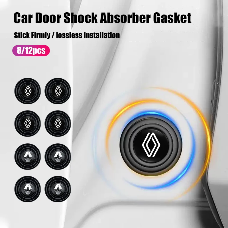 Junta amortiguadora para puerta de coche, cojín de silicona a prueba de golpes para Renault Clio Sandero Captur Megane R5 4 E-tech Scenic Austral