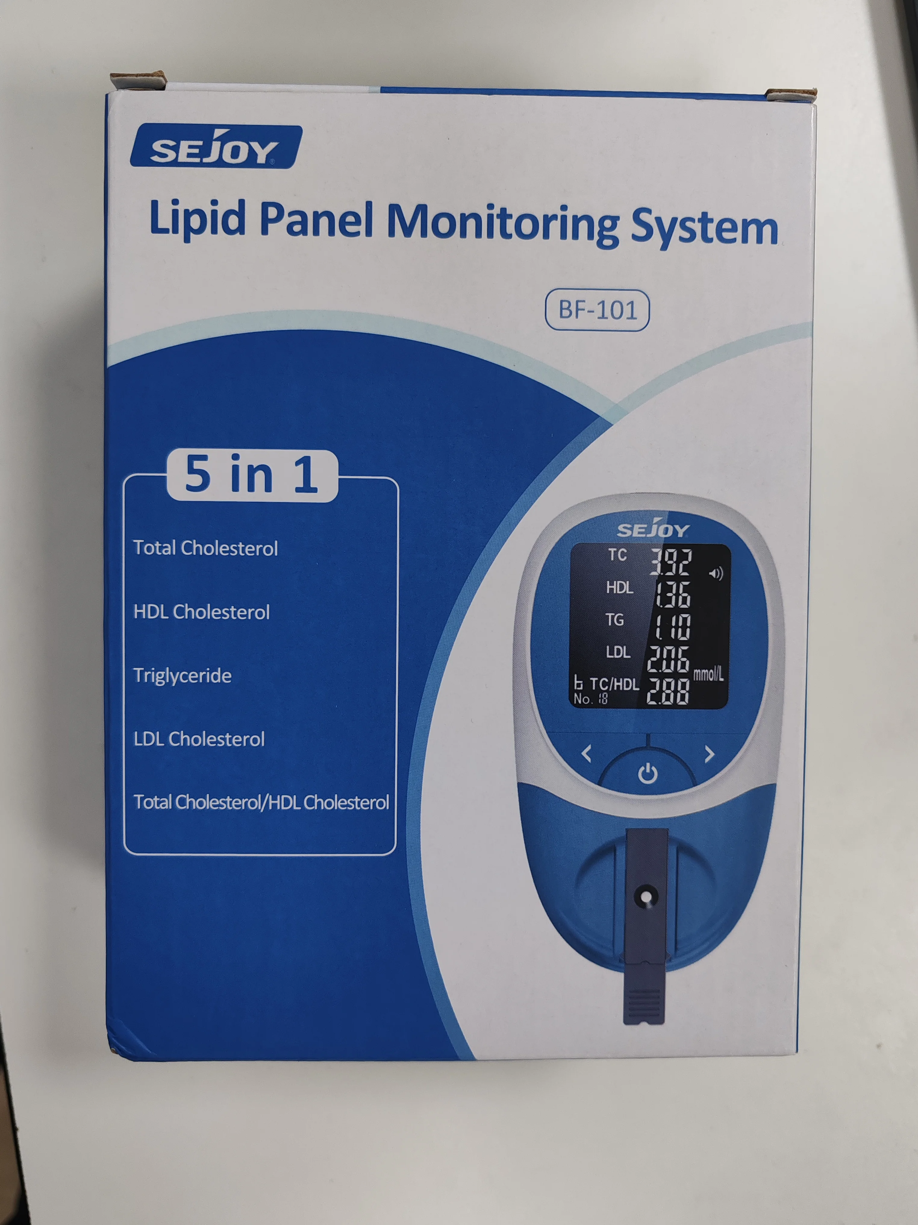 Анализатор липидов Sejoy 5 в 1 Total Cholesterol (tc) и липопротеины высокой плотности Холестерин (hdl) и триглицериды (tg) Холестерин Ldl