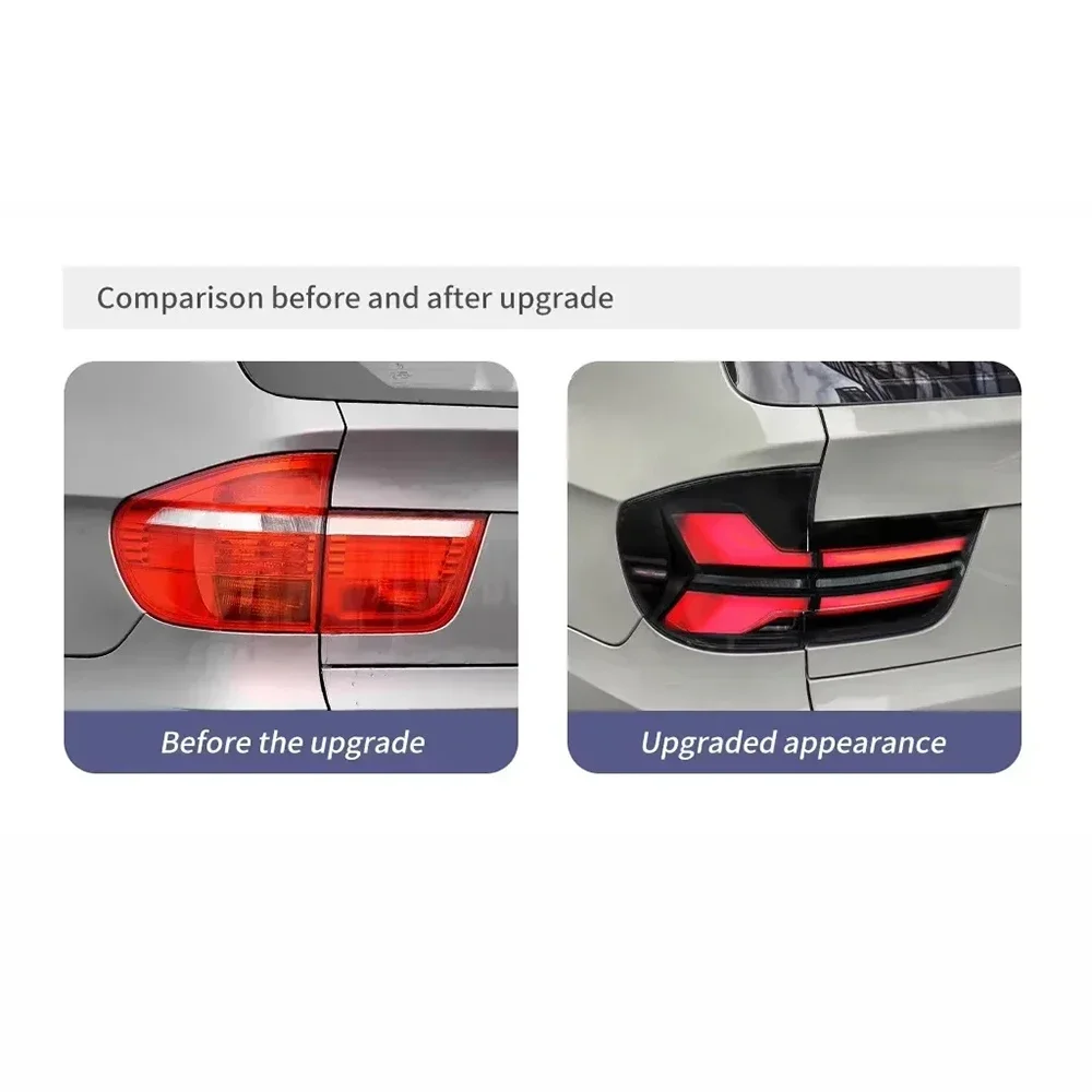 Автомобильный фонарь, светодиодные задние фонари в сборе для BMW X5 E70, 2007-2013, модифицированный задний стоп-сигнал, последовательный указатель поворота