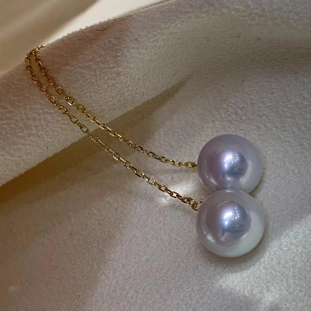 

Натуральный пресноводный жемчуг Earline, золото 18 карат, серебро 925 пробы, персонализированная металлическая тонкая цепочка, высококачественные ювелирные аксессуары, серьги, кулон