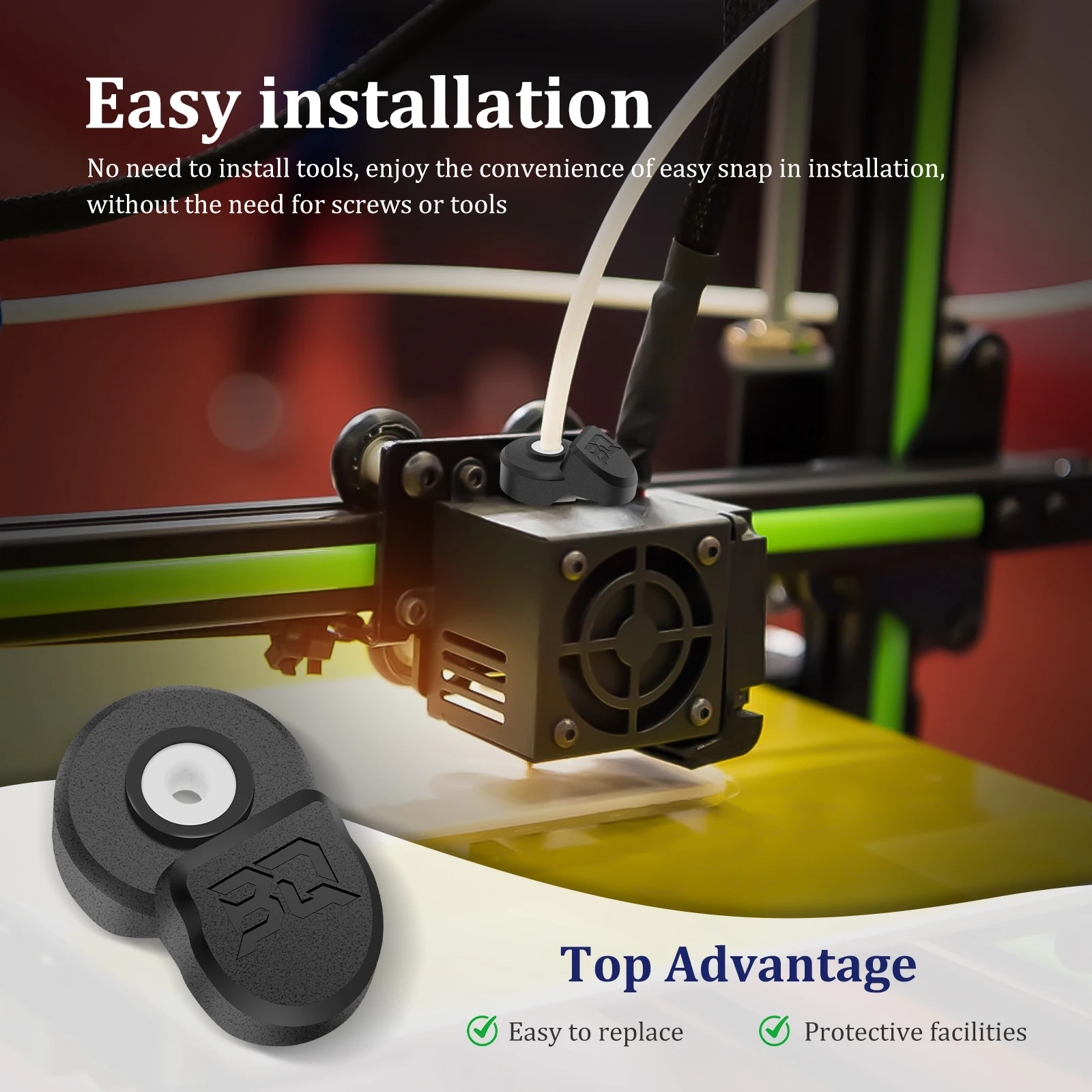 4 pezzi Panda AMS Guard anello di ingresso in ceramica protezione parti di alimentatore a filamento durevoli ad alta durezza per stampanti 3D Bambu Lab P1/X1